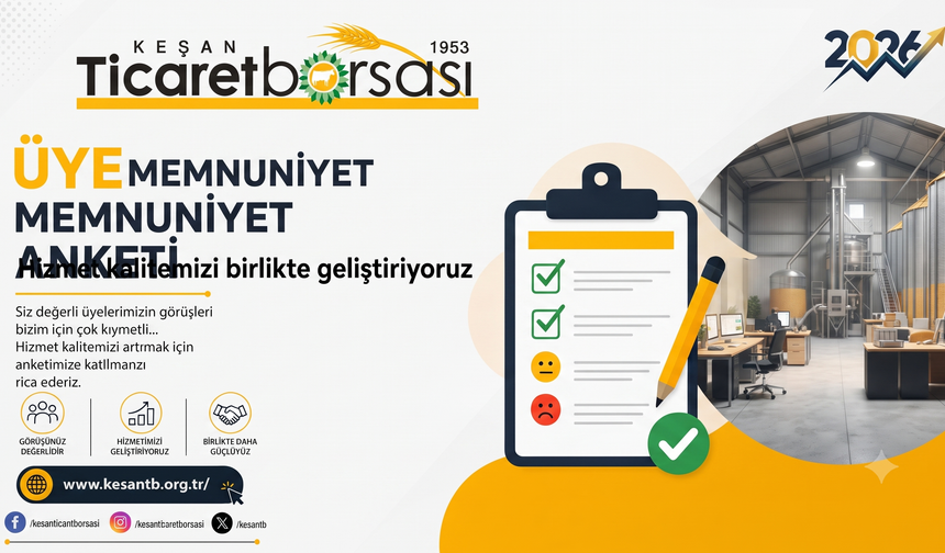 Keşan Ticaret Borsası'ndan memnuniyet anketi