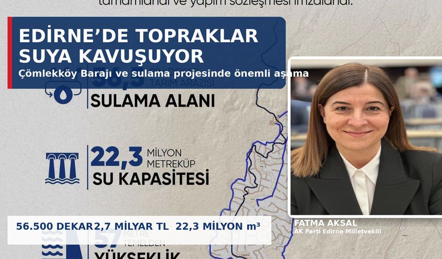 Çömlekköy Barajı ile topraklar suya kavuşuyor