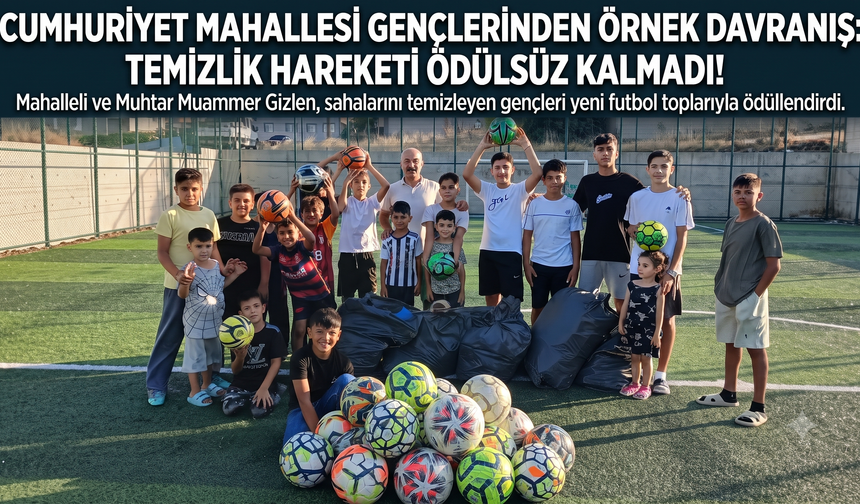Cumhuriyet Mahallesi gençlerinden örnek davranış