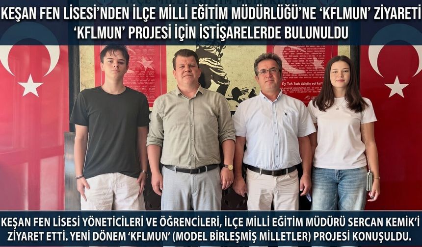 İlçe Milli Eğitim Müdürlüğü'ne "KFLMUN" Ziyareti