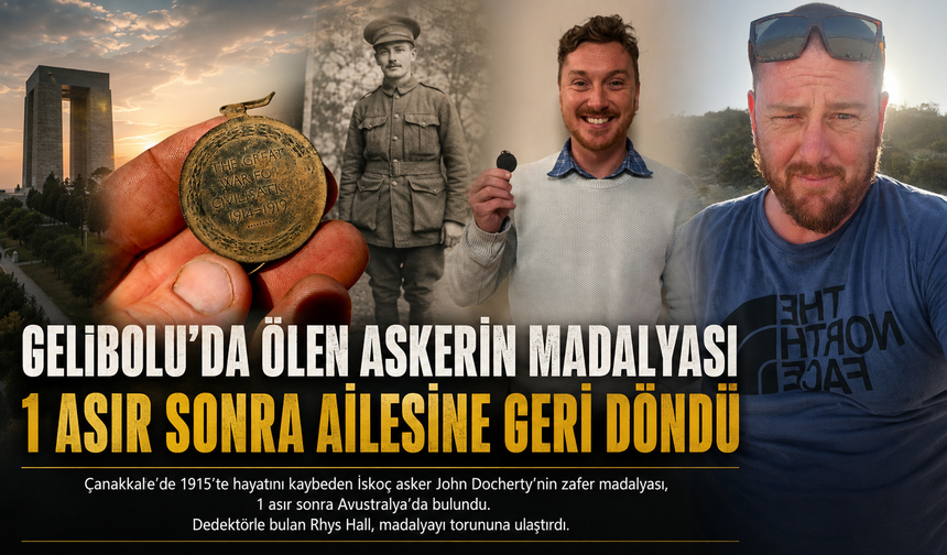 Madalyası 1 asır sonra ailesine ulaştı