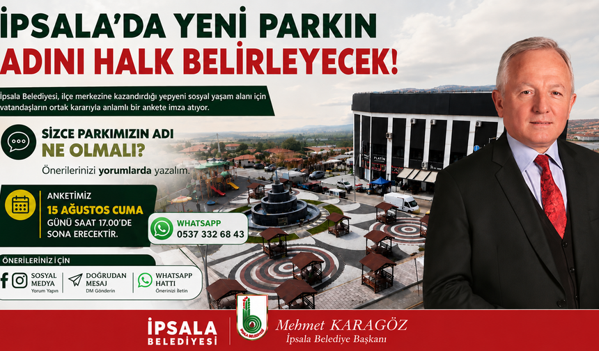İpsala'da yeni parkın adını halk belirleyecek!