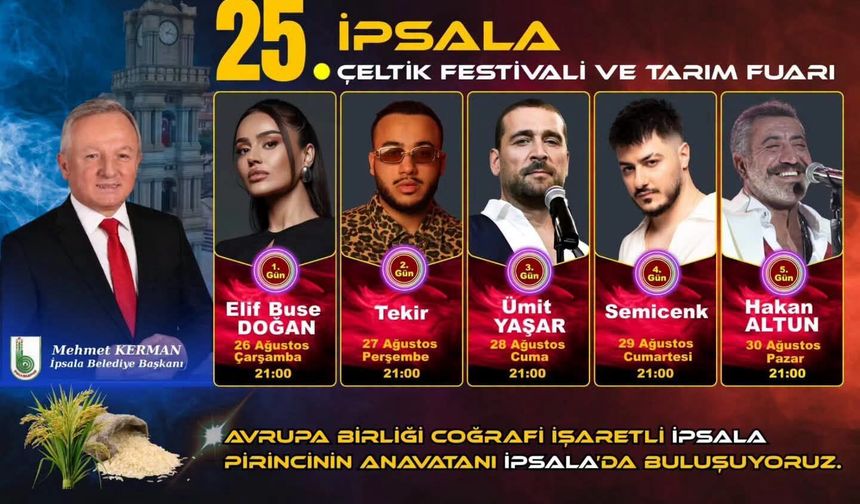 İpsala’da festival heyecanı başlıyor