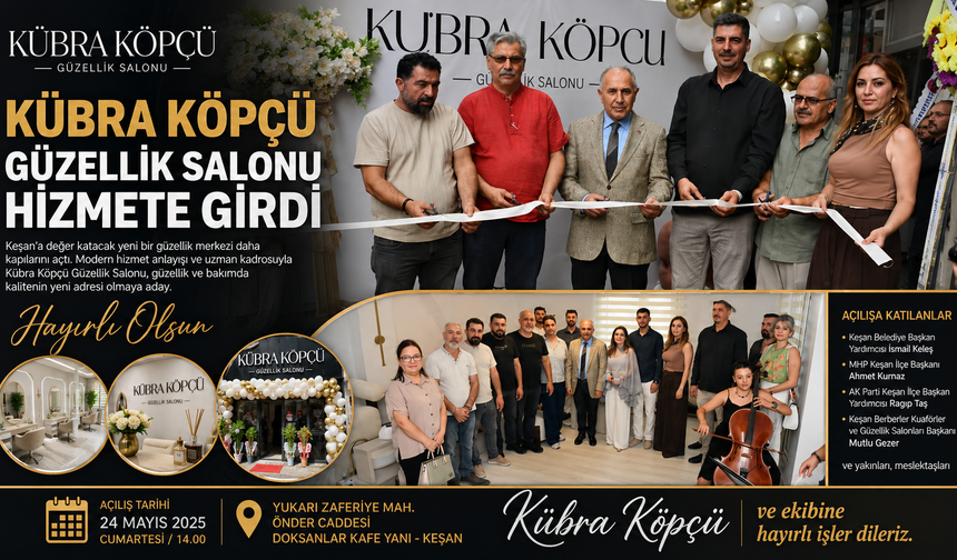 Kübra Köpçü Güzellik Salonu hizmete girdi