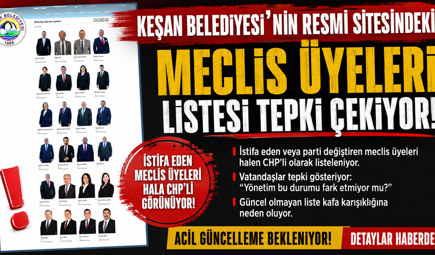 Keşan Belediyesi sitesinde kafa karıştıran sorular