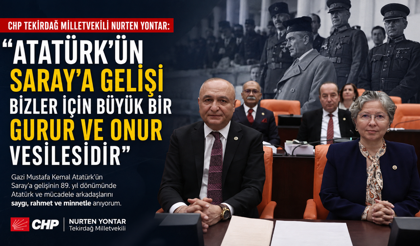Yontar, Atatürk'ün Saray'a gelişini andı