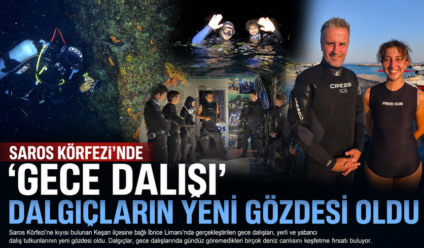 Saros Körfezi’nde ‘gece dalışı’ dalgıçların yeni gözdesi