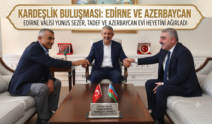 Edirne Valisi Yunus Sezer’e kardeşlik ziyareti