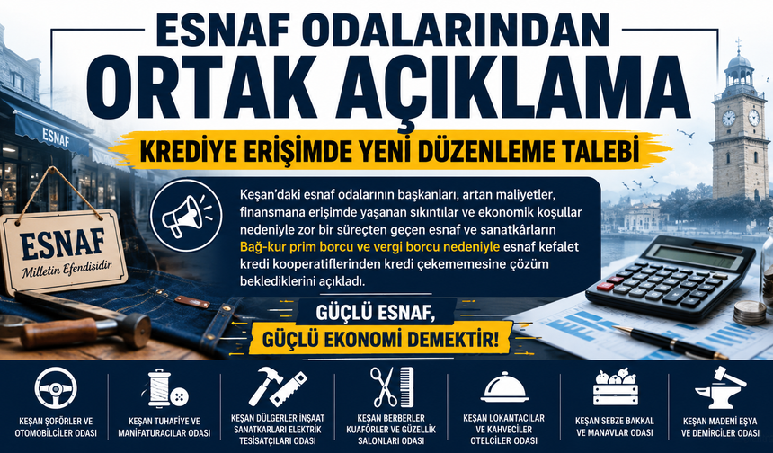 Esnaf odalarından ortak açıklama