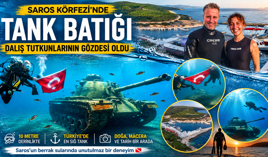 Saros'daki tank batığı, dalış tutkunlarının gözdesi oldu