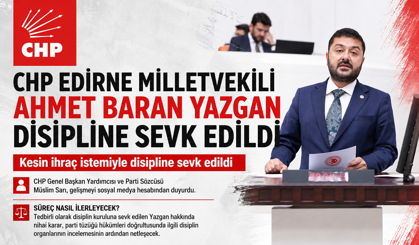 Ahmet Baran Yazgan disipline sevk edildi