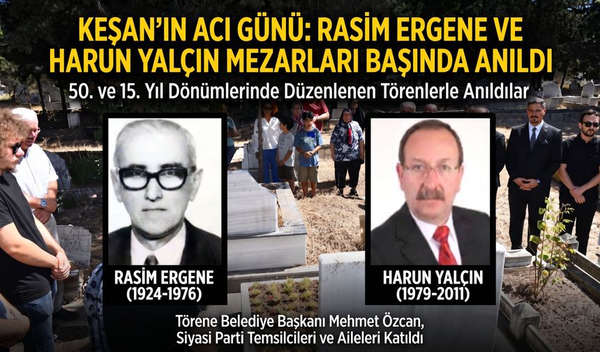 Rasim Ergene ve Harun Yalçın mezarları başında anıldı
