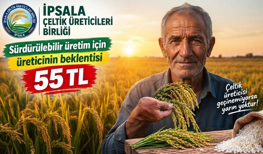 İpsala çeltik üreticisinden 55 TL fiyat beklentisi