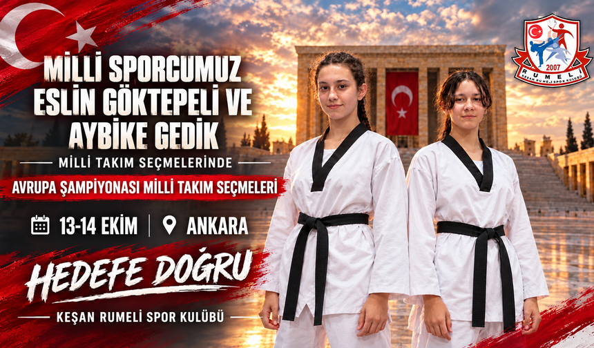Eslin  ve Aybike  milli takım seçmelerine katılacak