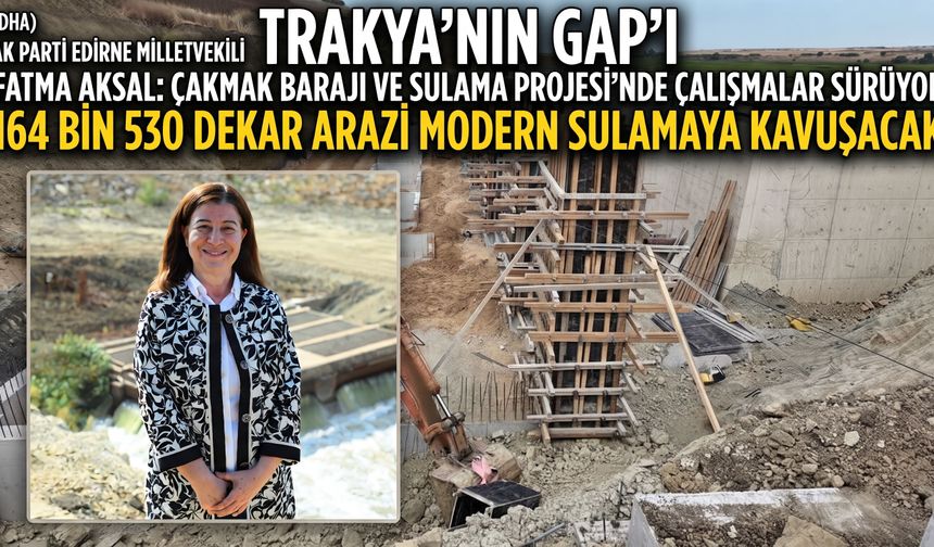 Fatma Aksal: “Çakmak Barajı'nda çalışmalar sürüyor”