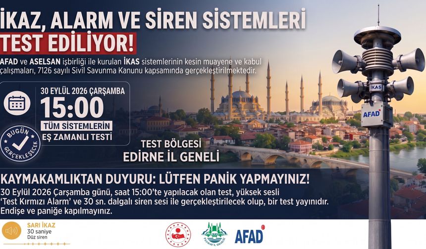 Keşan Kaymakamlığı panik yapılmaması için uyardı