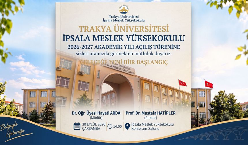 İpsala MYO Akademik Yılı açılış törenine hazırlanıyor