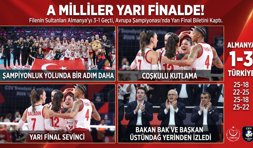A Milli Kadın Voleybol Takımı,  yarı finale yükseldi