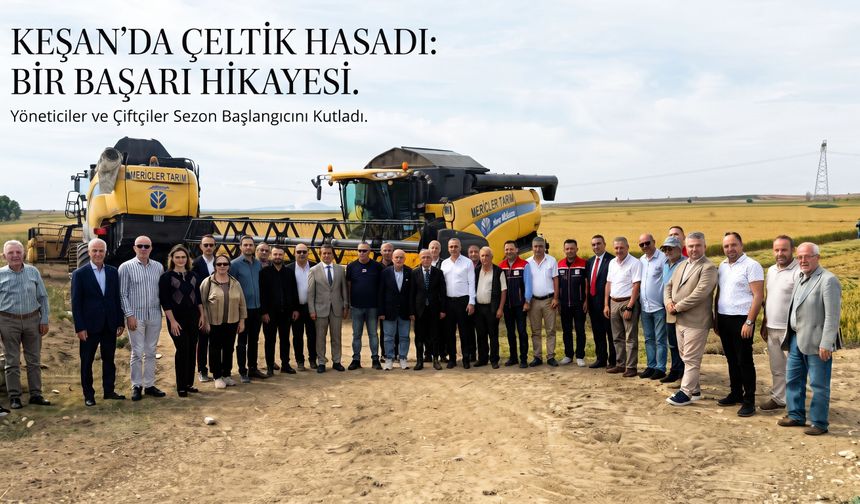 Keşan’da ilk çeltik hasadı coşkusu
