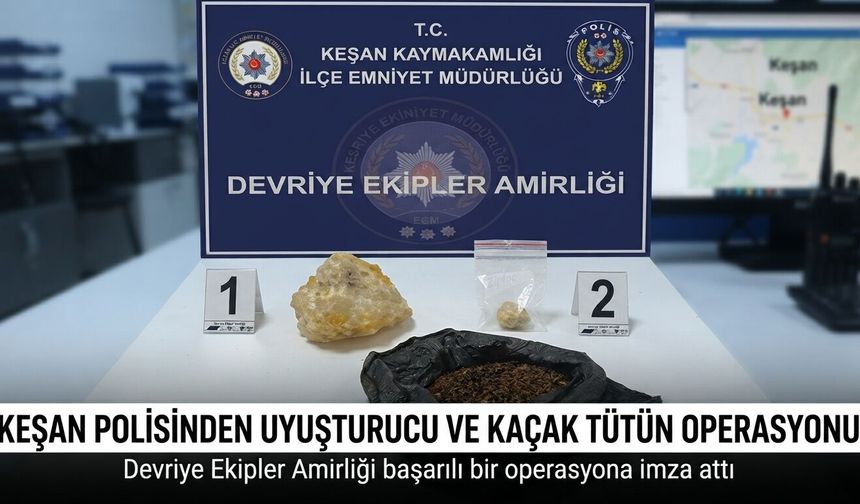 Keşan'da  operasyon: 2 şüpheli yakalandı