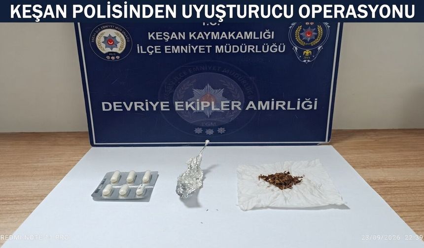 Keşan’da narkotik operasyonu: İki şüpheli yakalandı