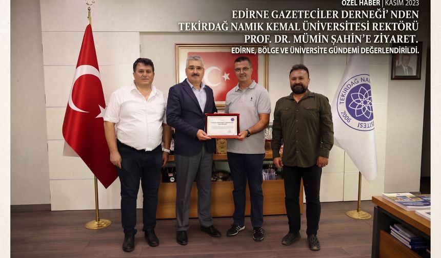EGD’den Rektör Mümin Şahin’e ziyaret