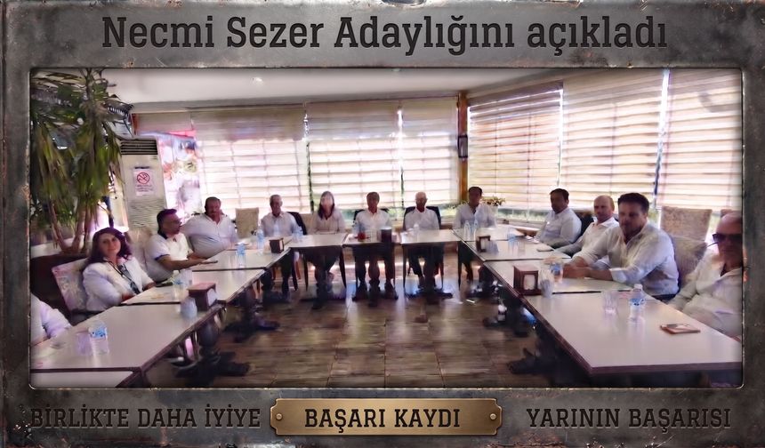 Necmi Sezer İpsala TB Başkanlığı'na adaylığını açıkladı