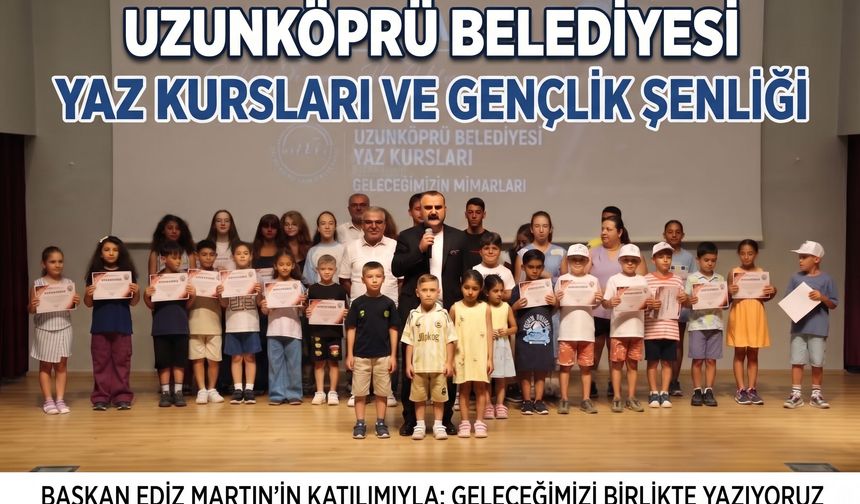 Uzunköprü’de yaz kursları coşkulu bir törenle sona erdi