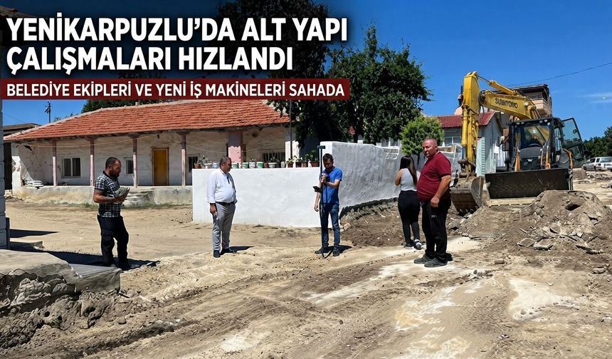 Yenikarpuzlu'da bozulan yollar yeniden yapılıyor