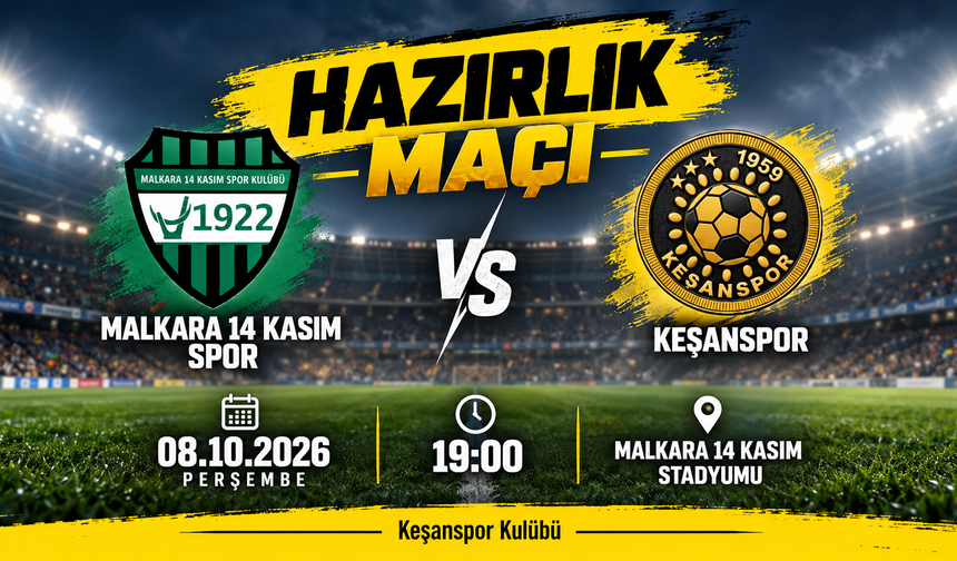 Keşanspor Malkara 14 Kasım ile karşılaşacak