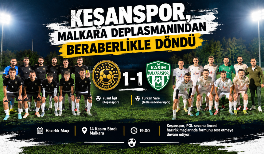 Keşanspor, Malkara Deplasmanından Beraberlikle Döndü