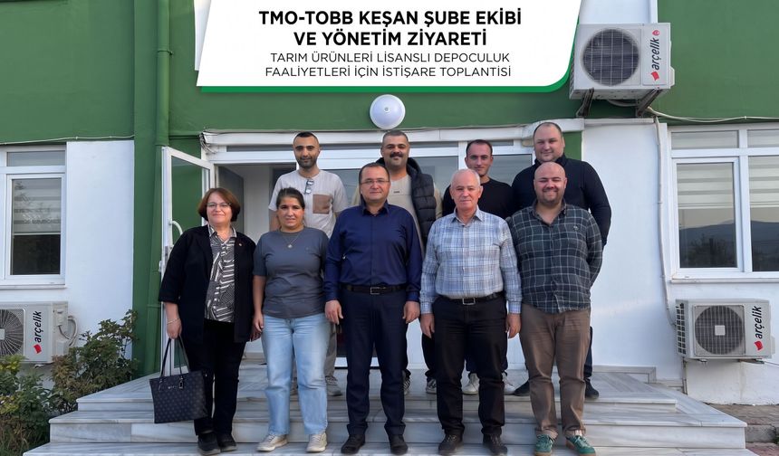 Kaymaz'dan Keşan Şube Müdürü Tarık Dinç'e ziyaret