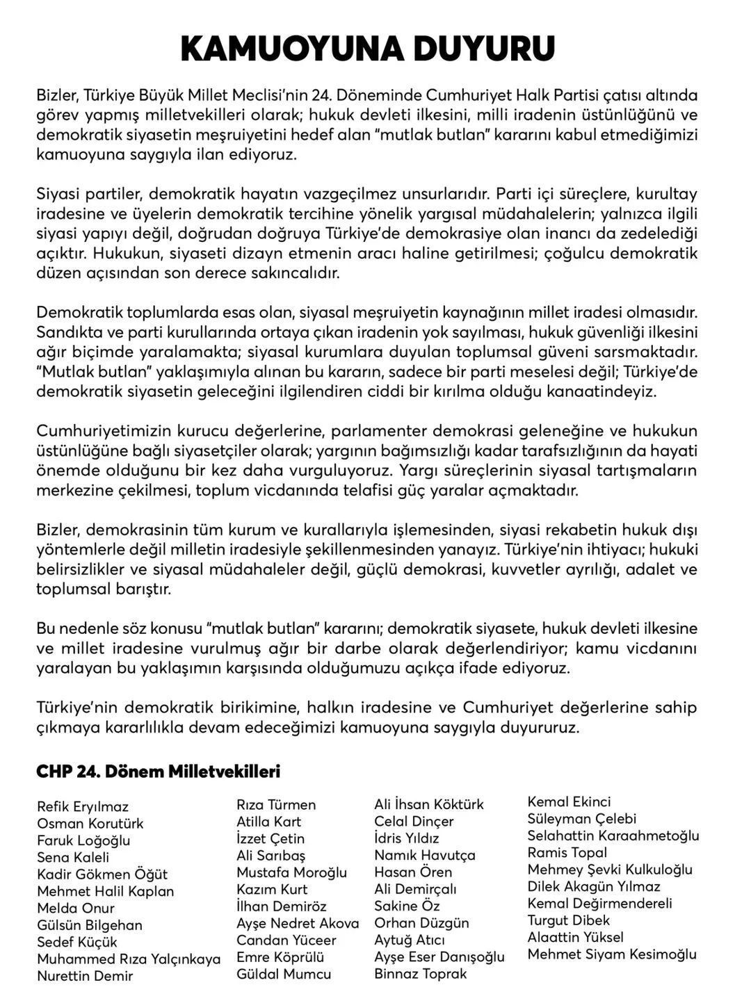 Ortak Açıklama