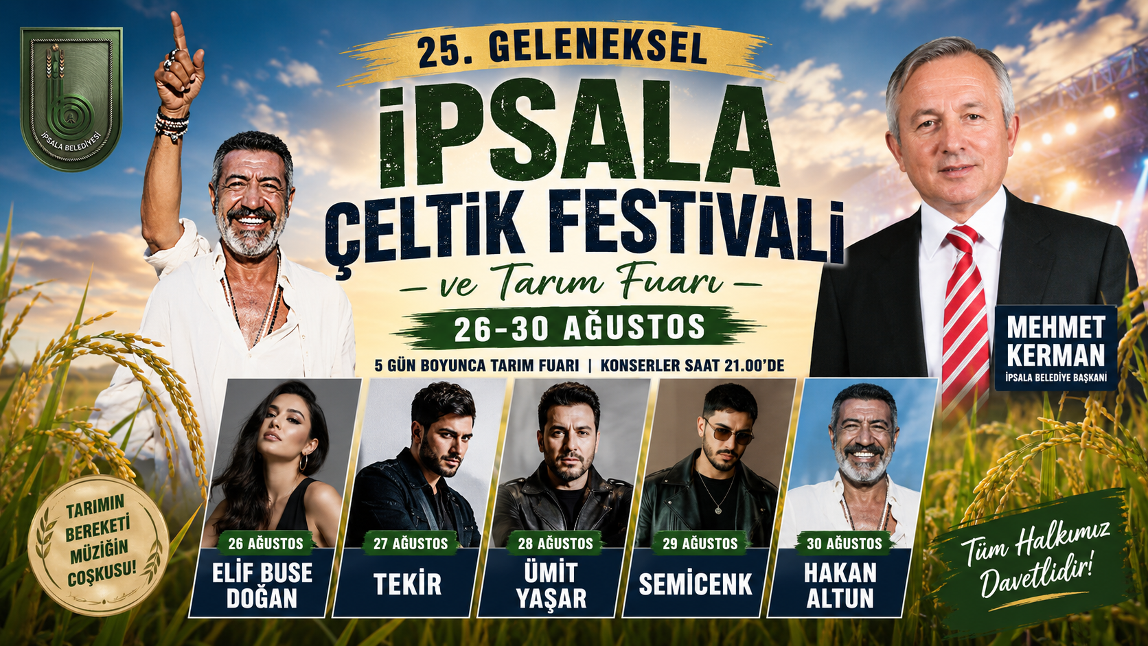 İpsala'da Festival Heyecanı 26 Ağustos’ta başlıyor!