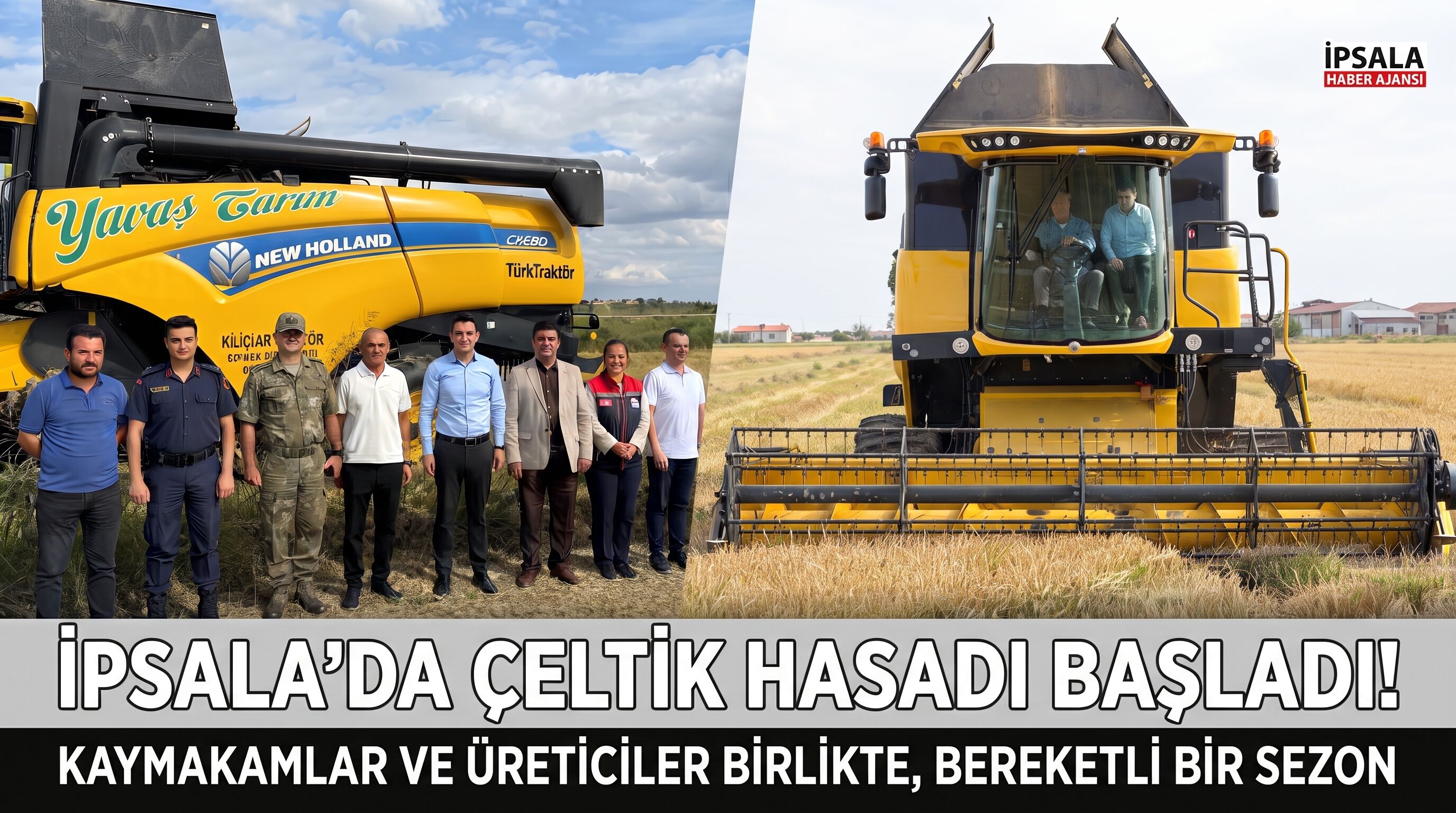 İpsala'da çeltik hasadı heyecanı başladı