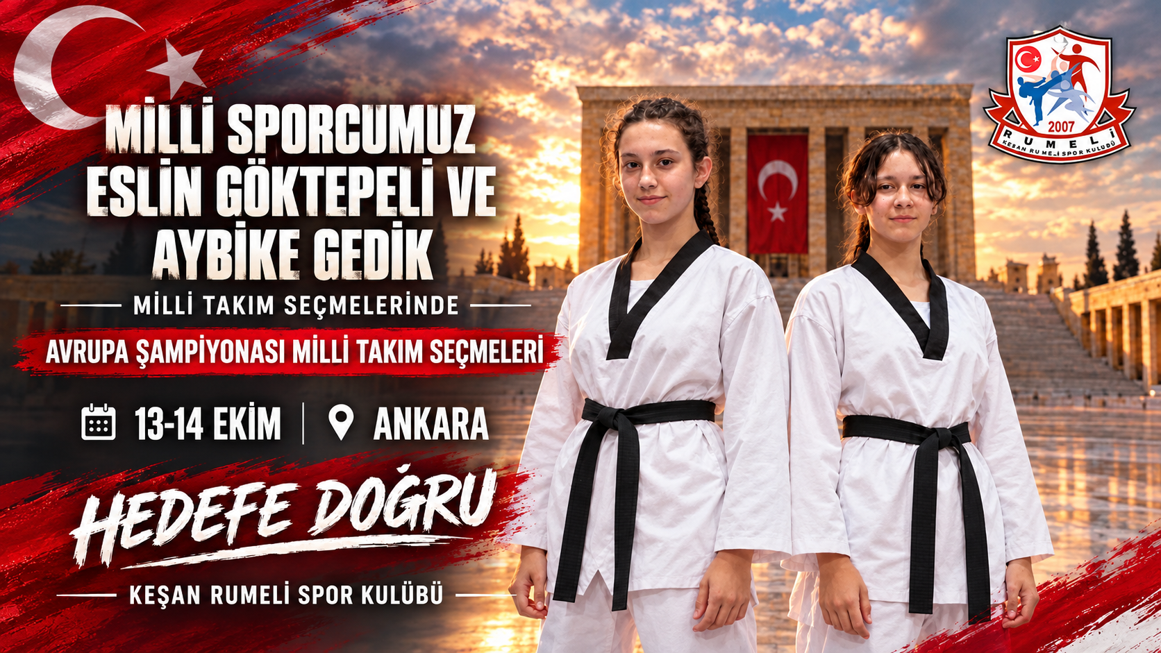 Eslin  ve Aybike  milli takım seçmelerine katılacak