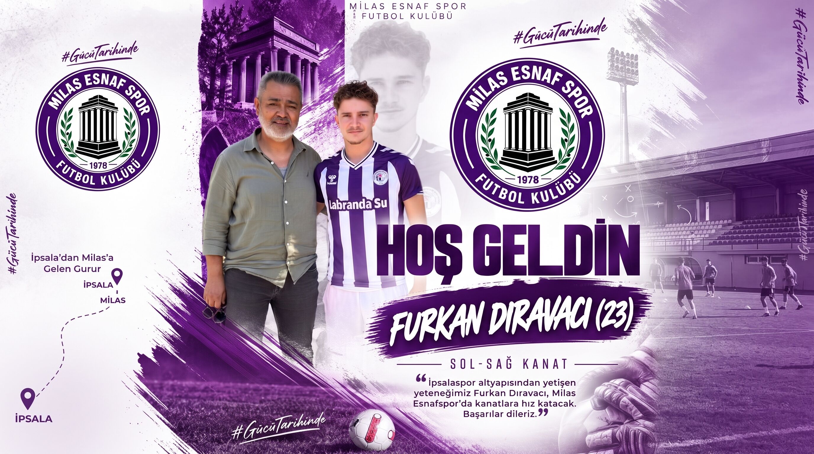 İpsala'nın gururu Furkan Dıravacı Milas Esnafspor’da