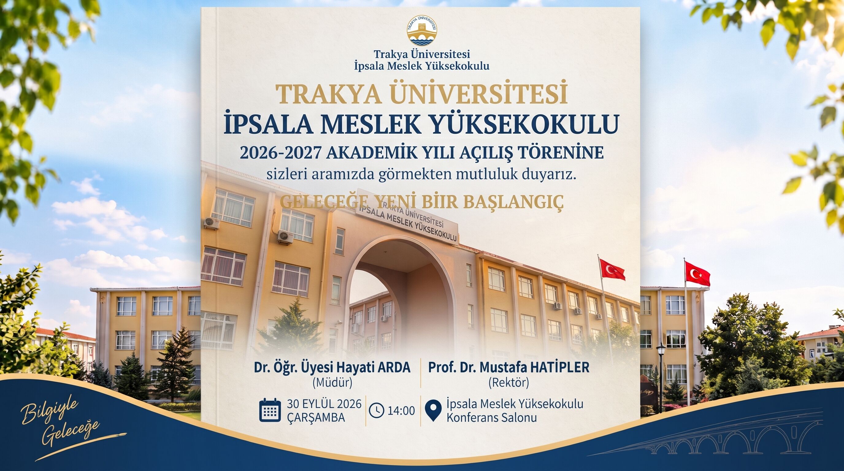 İpsala MYO Akademik Yılı açılış törenine hazırlanıyor
