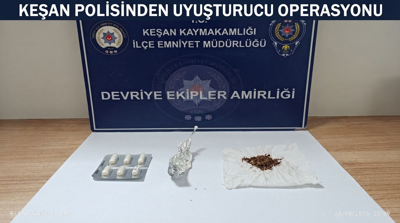 Keşan’da narkotik operasyonu: İki şüpheli yakalandı