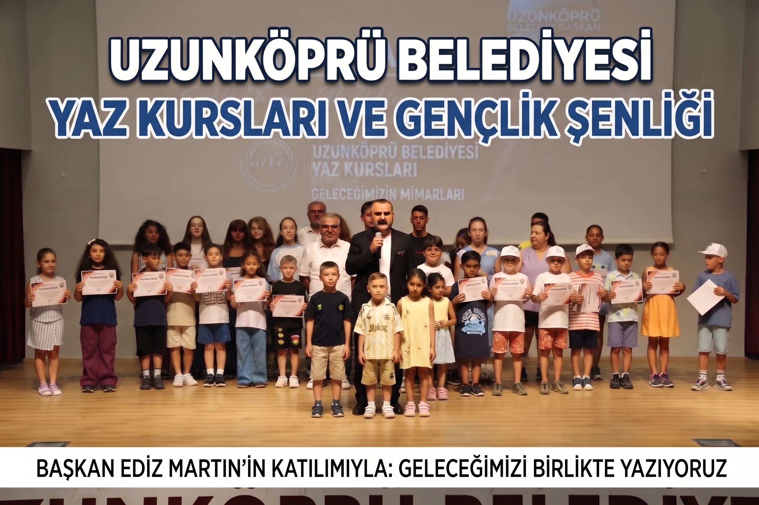 Uzunköprü’de yaz kursları coşkulu bir törenle sona erdi
